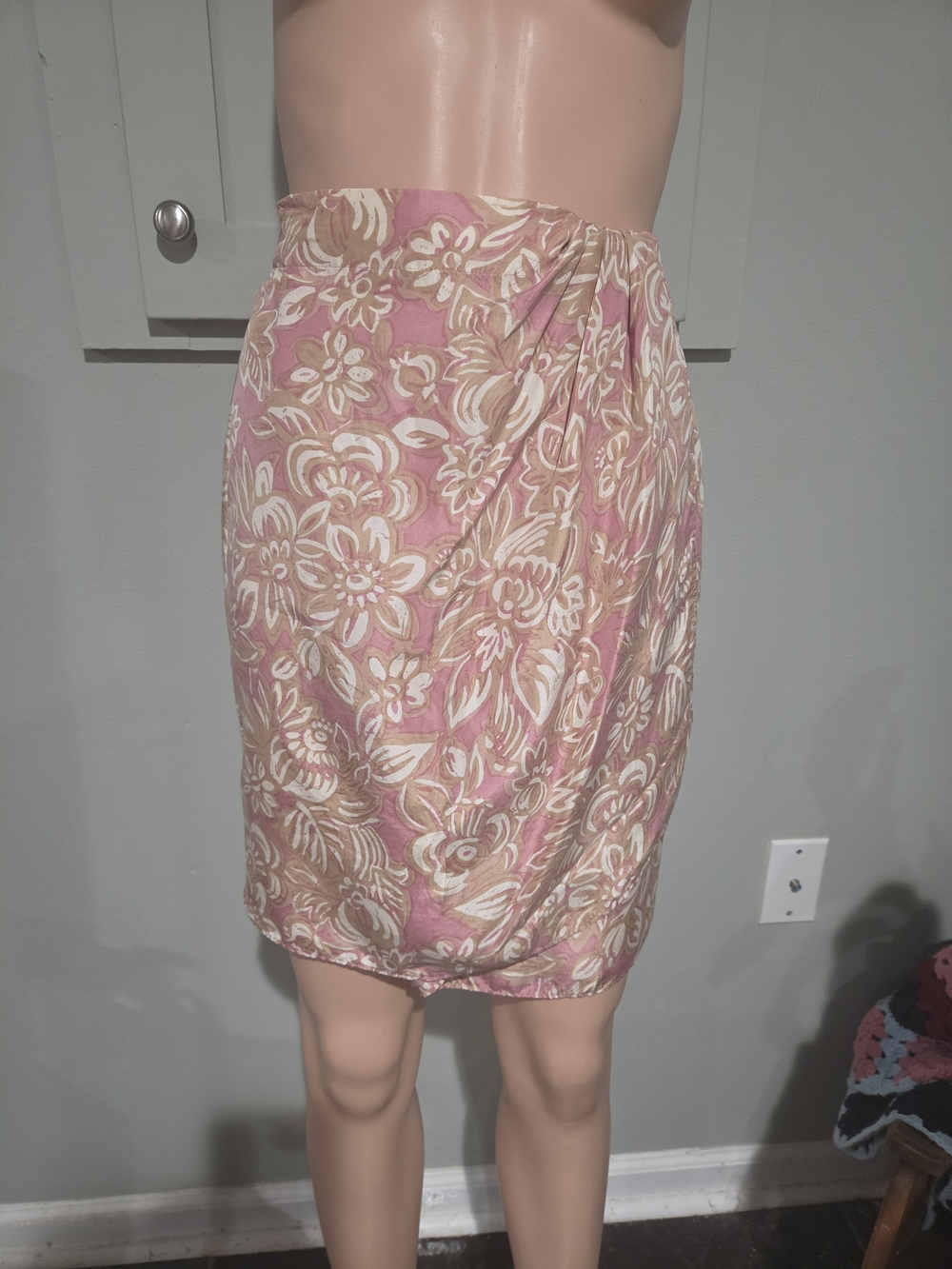 Vintage S.L.B. Sunny Leigh 100% Silk Floral Top Skirt 2 Piece Set S - Picture 6 of 16